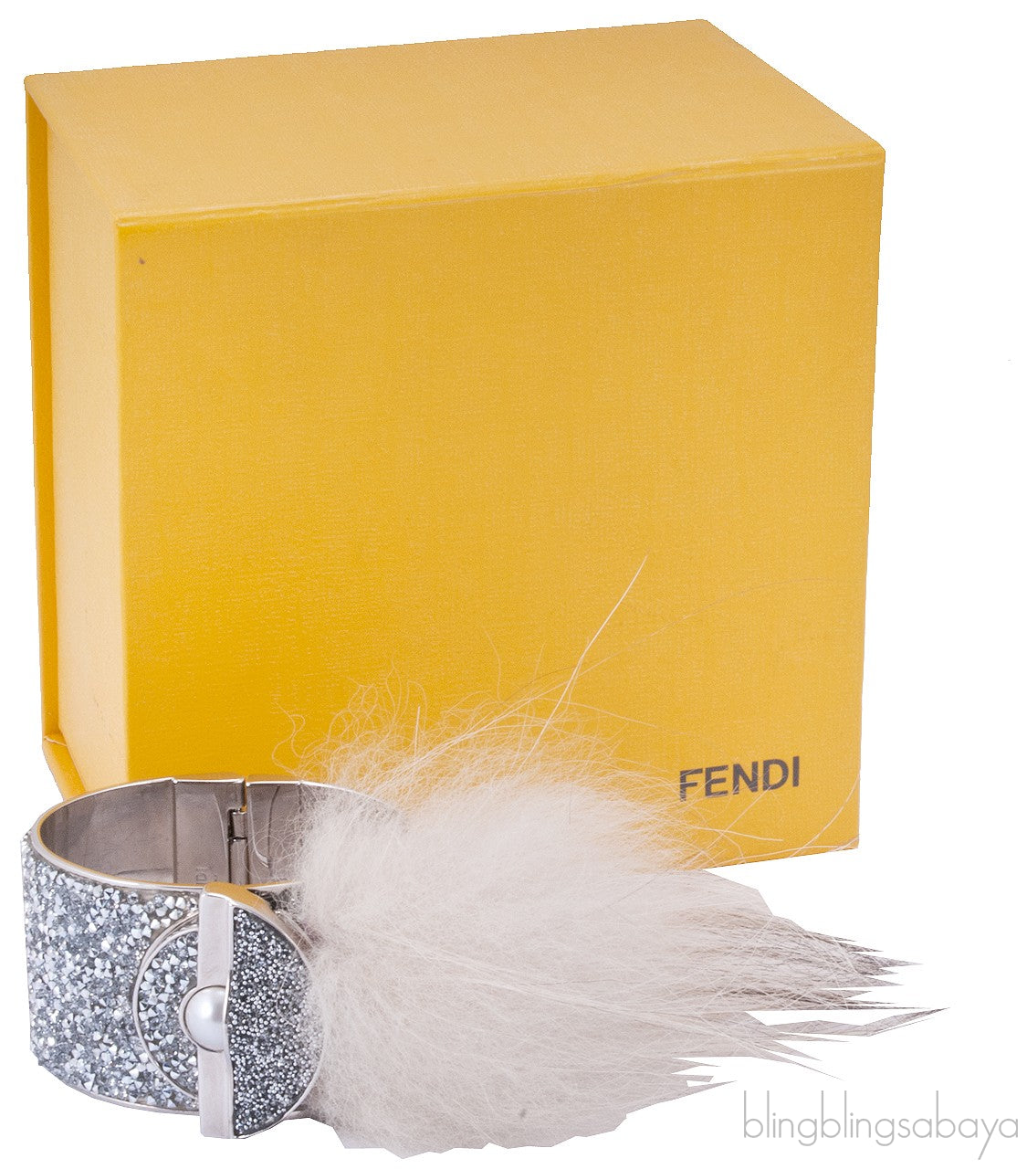 Fox Fur Crystal Cuff Bracelet