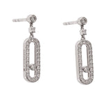 Messika Move Uno White Gold Diamond Drop Earrings