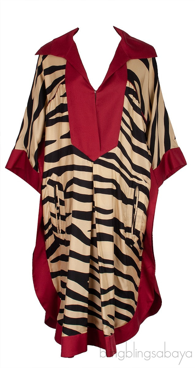 Tri-color Leopard Print Tunic Dress