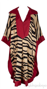 Tri-color Leopard Print Tunic Dress