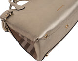Burberry Twill Medium Banner Metallic Gold Tote Bag