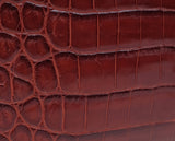 Cape Cobra Burgundy Crocodile Top Handle Bag
