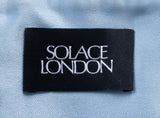 Solace London Light Blue Vera Shawl Train Gown