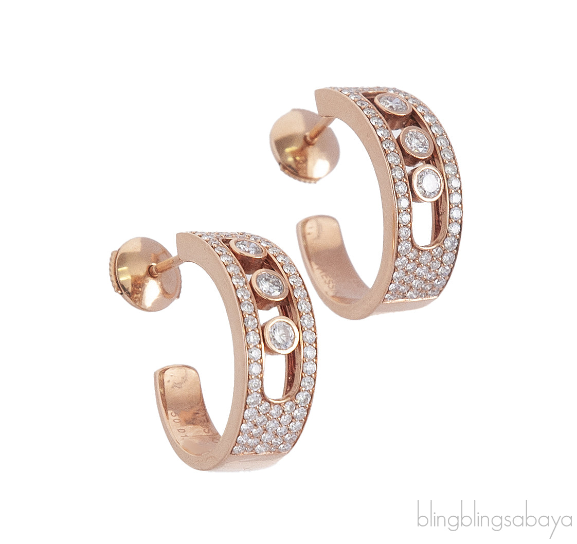 Messika joaillerie Rose Gold Move Joallerie Hoop Earrings