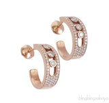 Messika joaillerie Rose Gold Move Joallerie Hoop Earrings