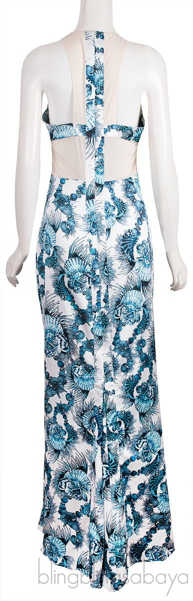 Shell Printed Sleeveless Maxi Dress