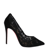 Christian Louboutin Black Mesh Lace Pointed Toe Heels