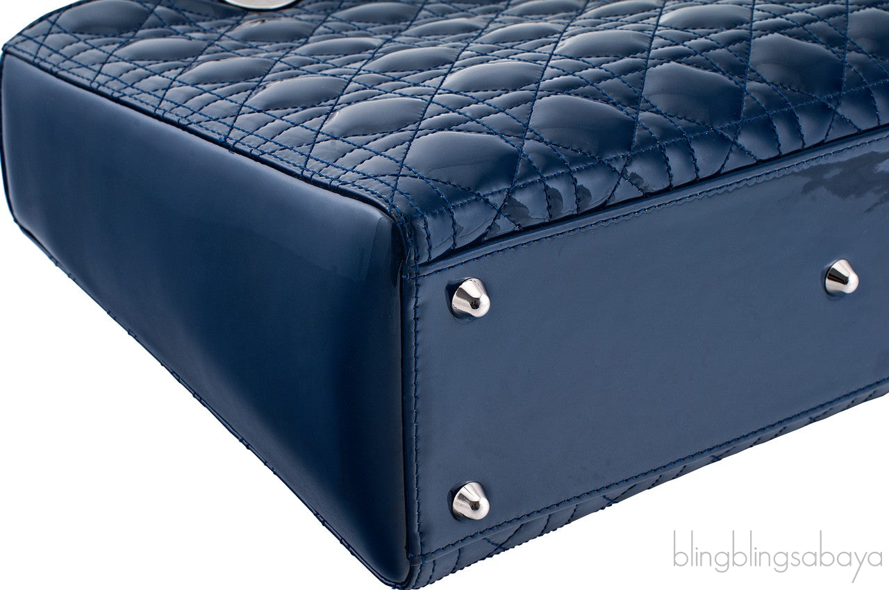 Large Navy Blue Lady Dior