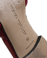 Bottega Veneta Intrecciato Lido Flat Sandals Red