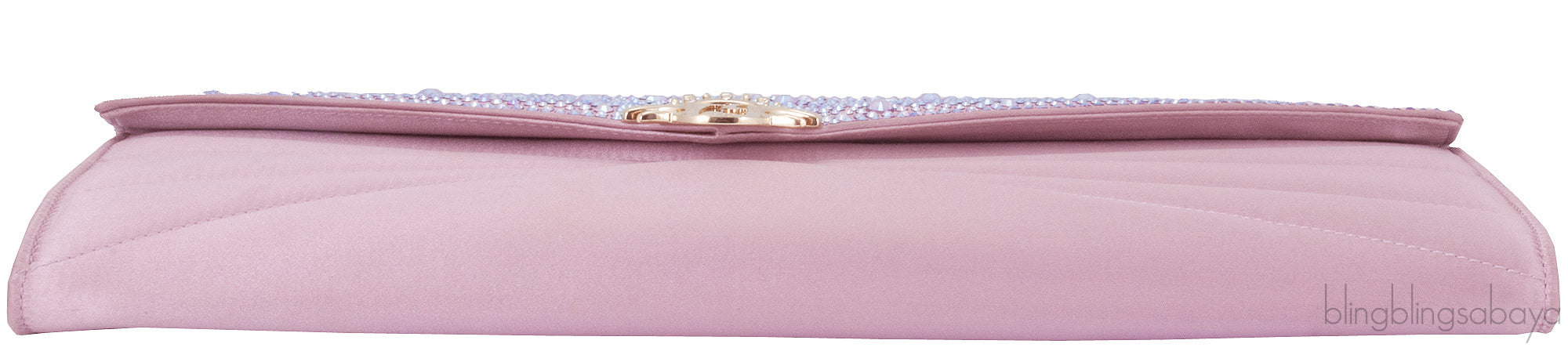 Leo Rose Purple Velvet Strass Clutch*