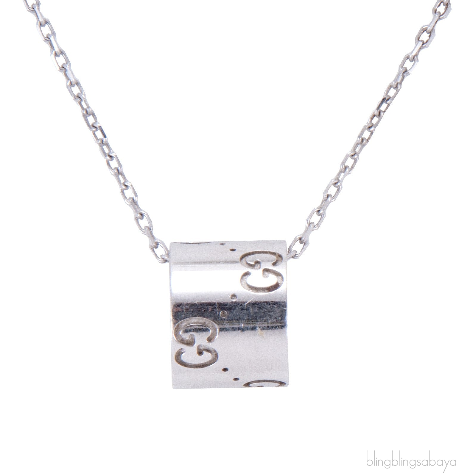 White Gold Icon Necklace