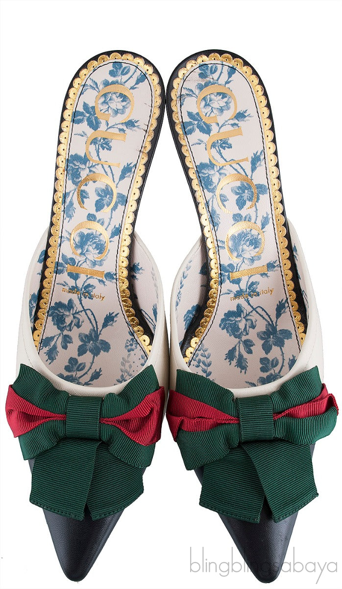 Web Bow Slide Mules