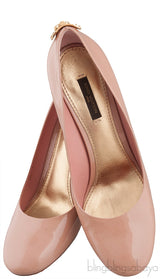 Beige Rose Round Toe Pumps