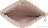 Beige Chevron Caviar O-case Pouch