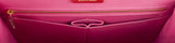 Fuchsia Crocodile Jumbo Flap Bag