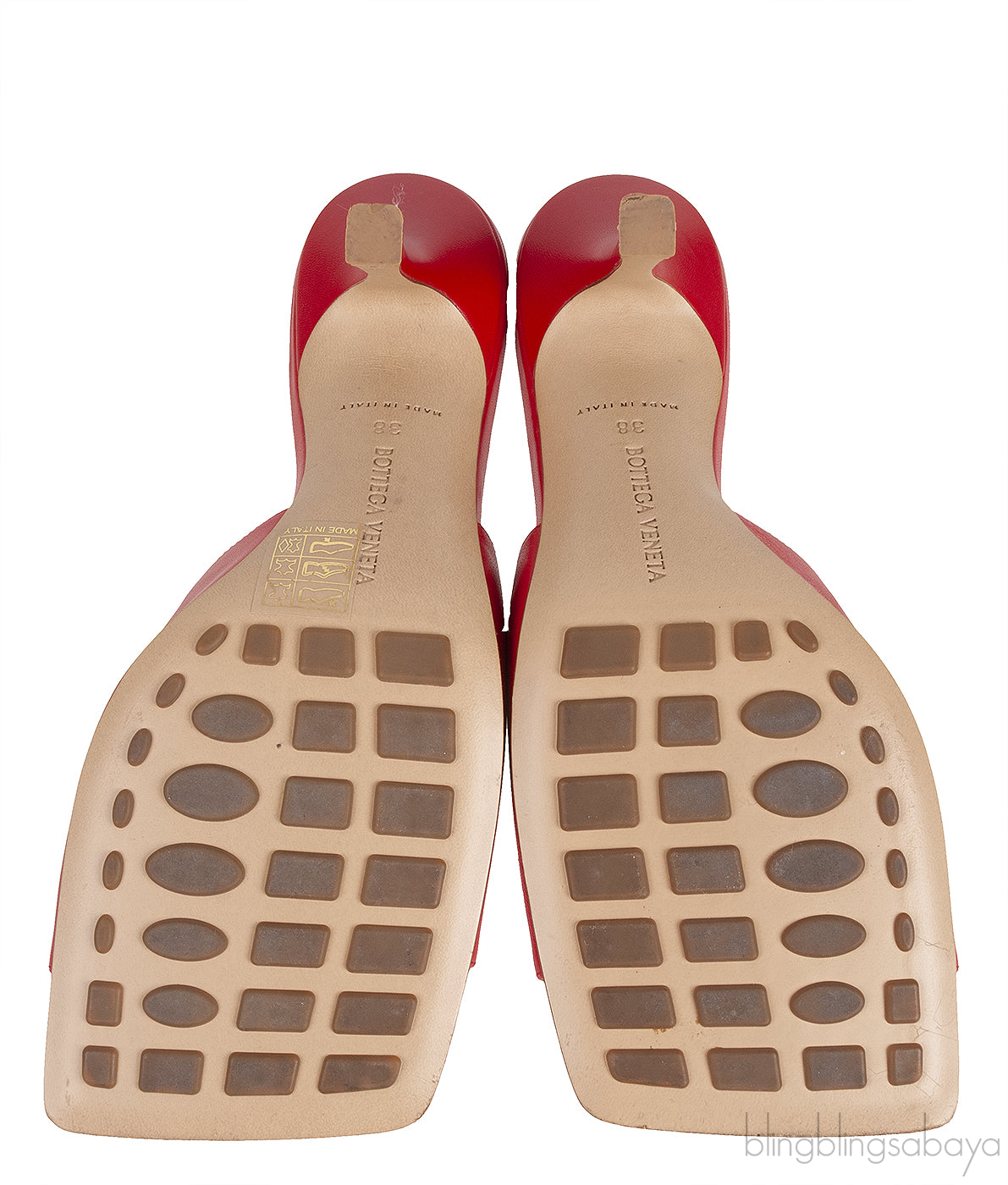 Red Stretch Leather Sandals