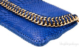 Blue Electric Python Clutch