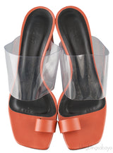 Brown PVC One Finger Slide Mule