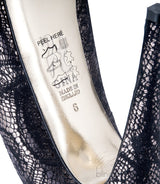 Black Metallic Gold Claire Hoodie Pump