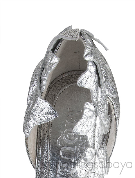 Silver Ivy Leaf Sandals
