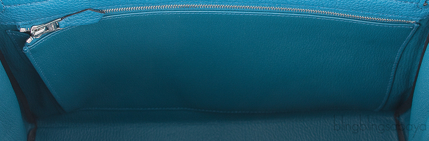 Kelly 32 Retourne Bleu Cobalt Togo