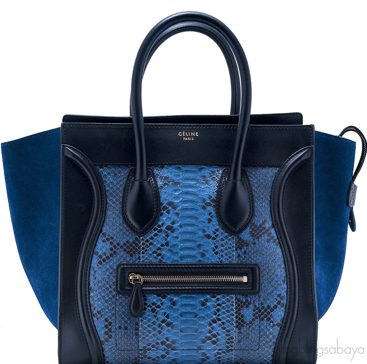 Mini Luggage Blue Python