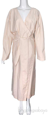 Beige Canyon Open Back Wrap Dress