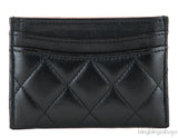Black & Beige Quilted Cardholder