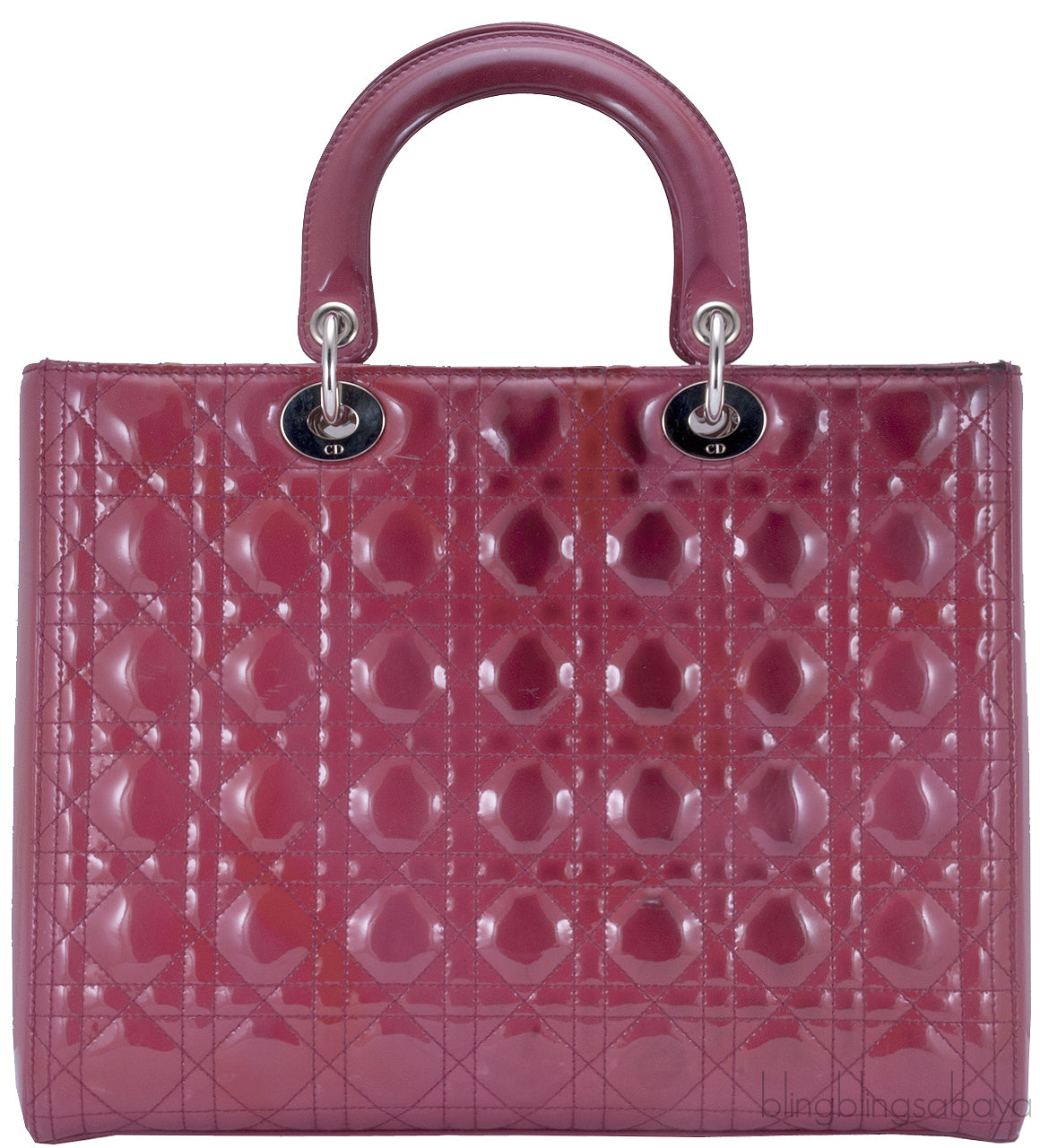 Patent Pinkish Red Lady Dior