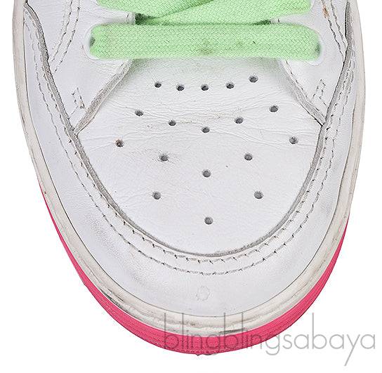 White Neon Multicolor Sneakers