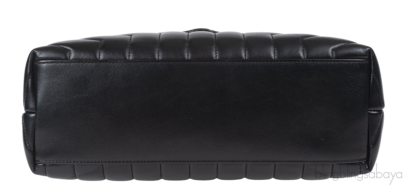 Yves Saint Laurent Black Medium LouLou Chevron PHW