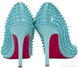 Pigalle Spikes Aquamarine Pump