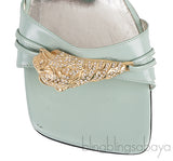 Pastel Green Tiger Head Slide Sandals