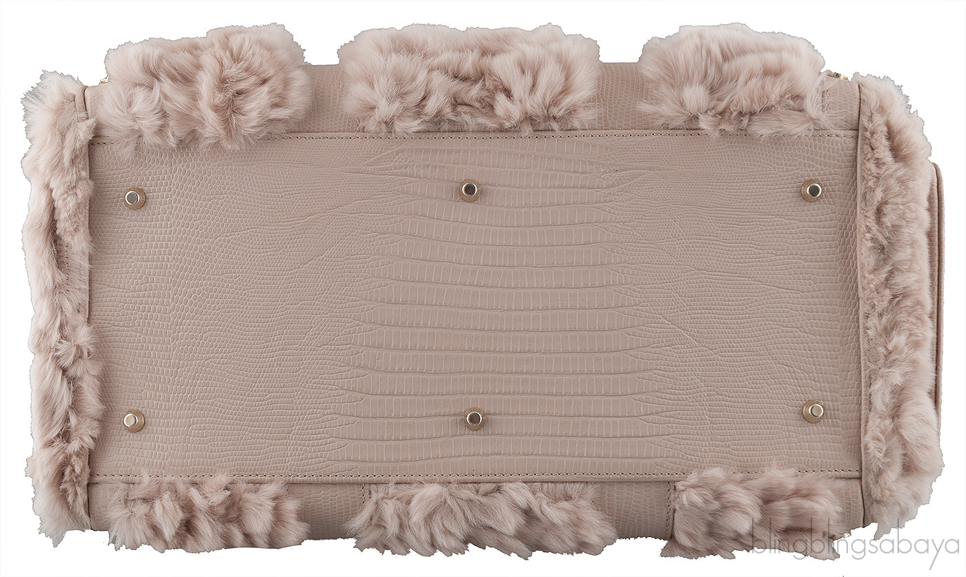 Blush Pink Fur Madonna Handbag
