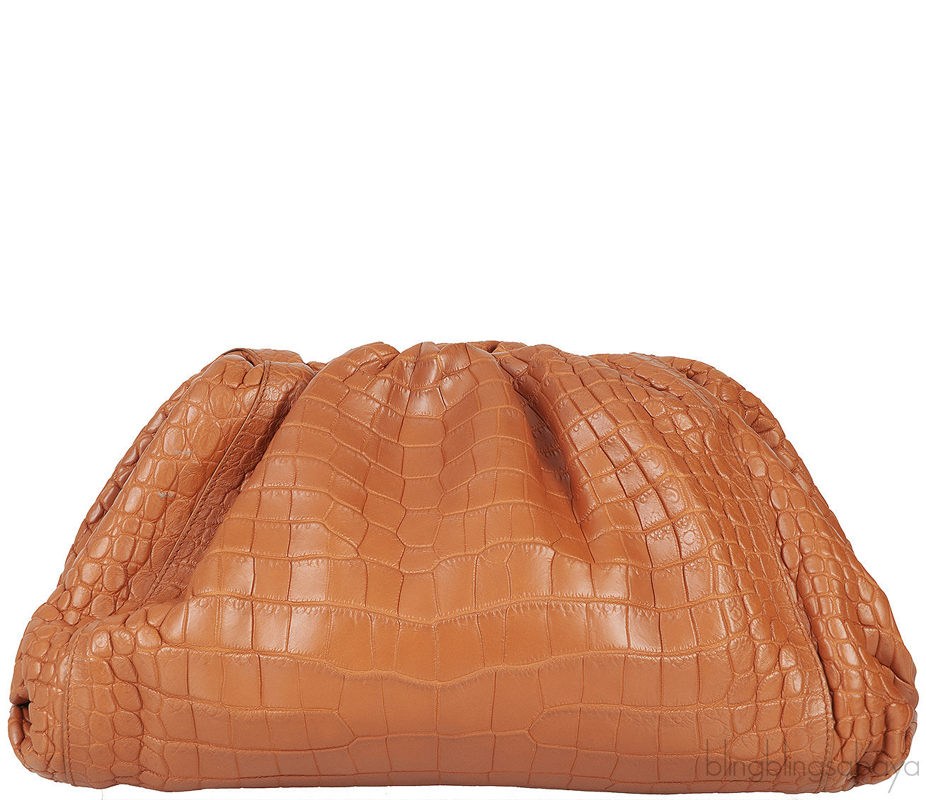 Bottega Veneta The Pouch Camel Croc Clutch