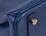 Hermes Birkin 25 Touch Blue Marine Matte Alligator and Blue Sapphire Taurillon Novillo GHW