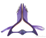 Purple Begum Crystal-embellished PVC Slingback