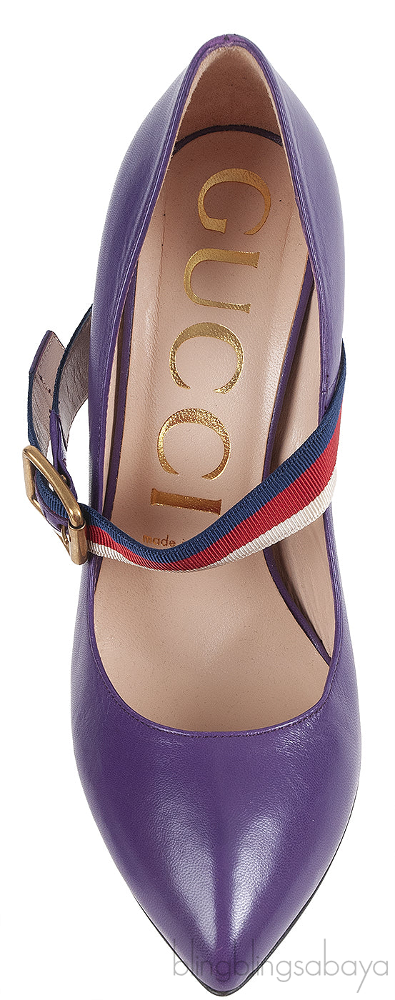 Gucci Purple Sylvie High Heels