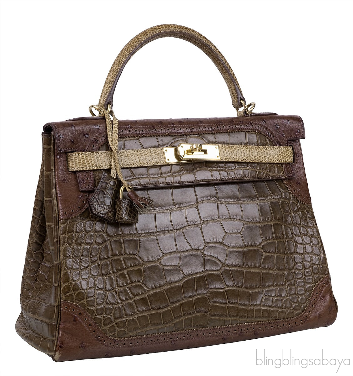 Kelly 32 Grand Marriage Crocodile Bag