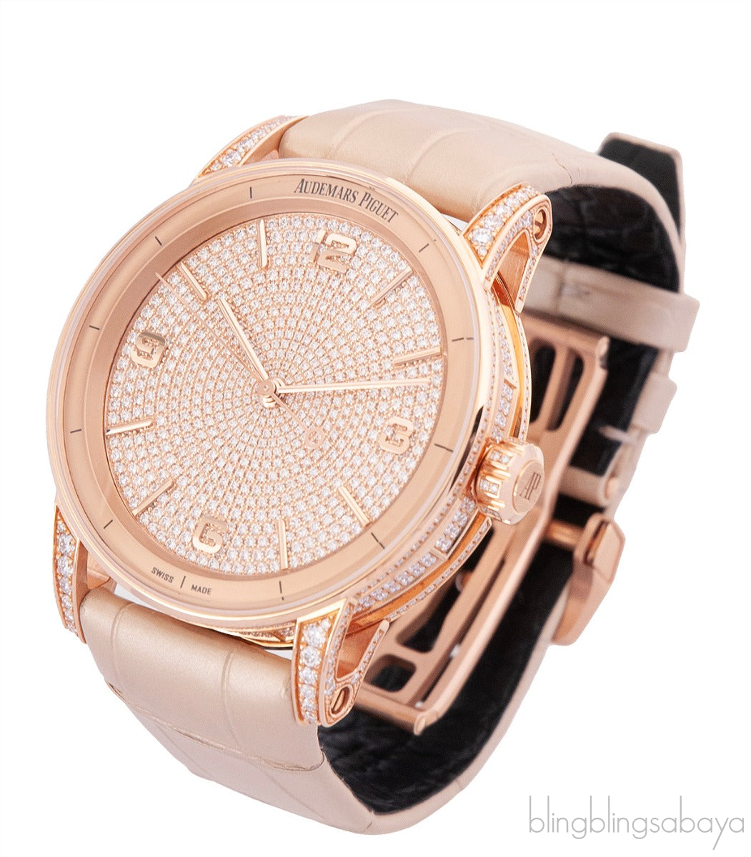 Pink Gold Diamond 41 mm Ladies Watch