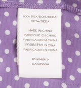 Violet Polka-dot Ruffle Trim Longsleeve Shirt