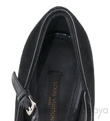 Black Velvet Crystal/Feather Heels