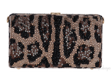 Dolce & Gabbana Leopard Crystal Hard Clutch Shoulder Bag
