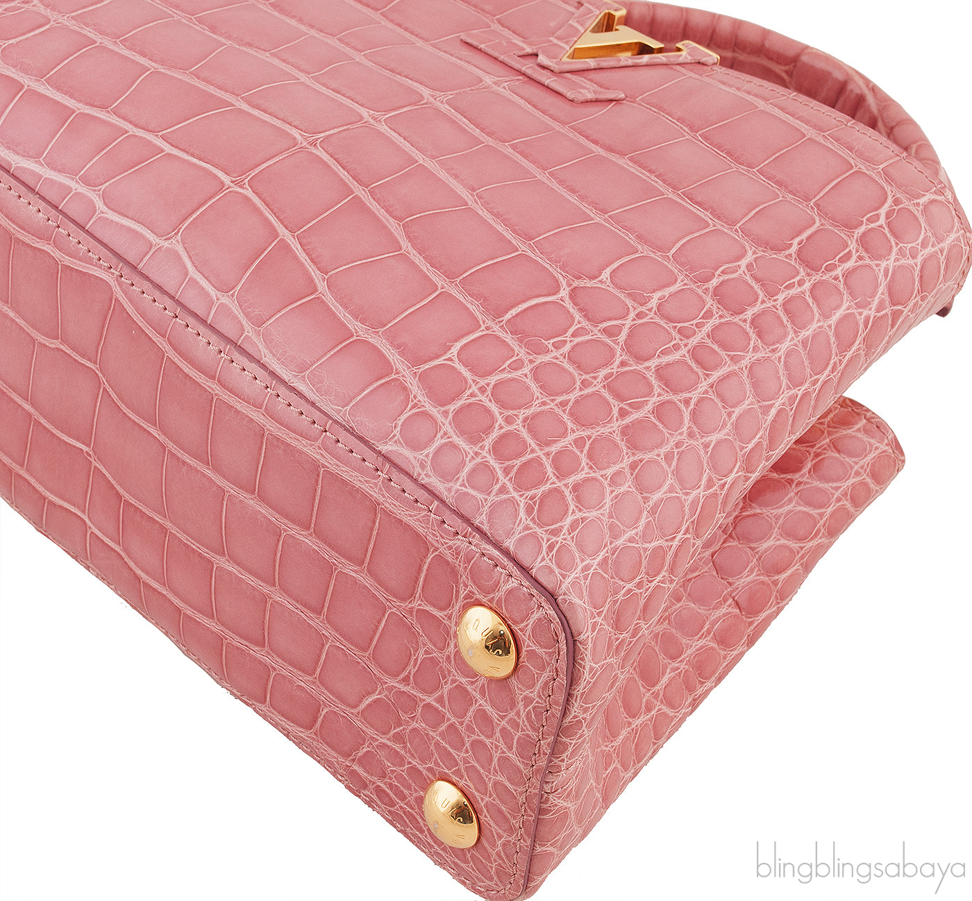 Capucine Vieux Rose Crocodile BB