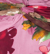 Pink Floral Print Mermaid Gown