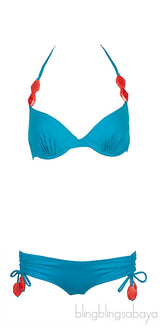Aqua Blue Two-Piece Swimsuit
