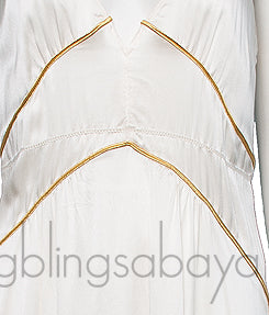 Beige Silk Satin SL Camisole Dress