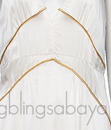 Beige Silk Satin SL Camisole Dress