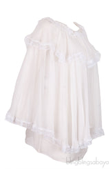 White Ruffled Lace Blouse
