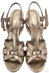 Gold Leather Tribute Sandals